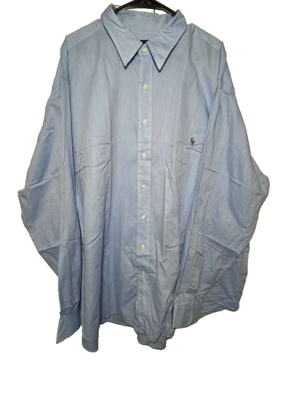 Ralph Lauren Chambray Oxford Button Down Shirt Men 3XB Blue Long Sleeve